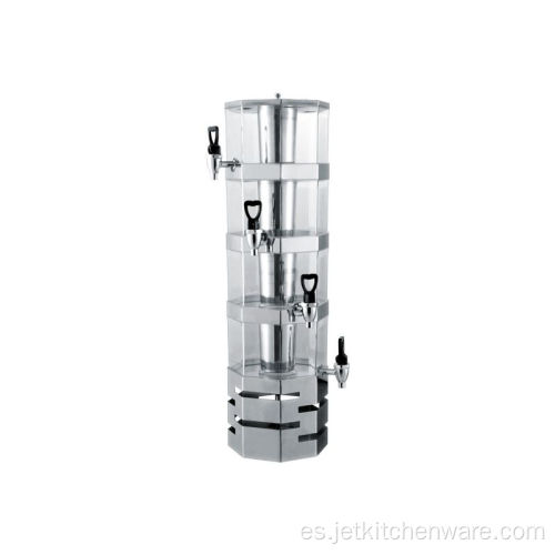 Dispensador de jugo octagonal apilado de acero inoxidable